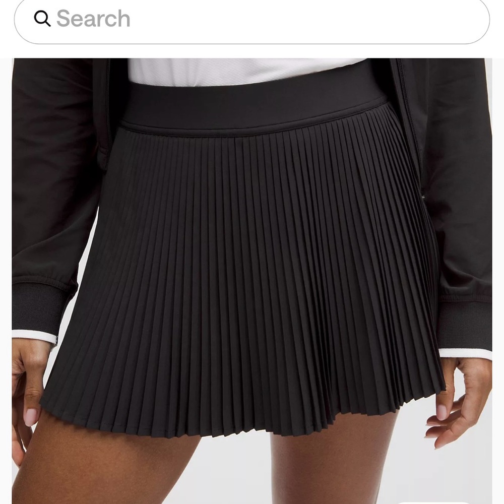 lululemon athletica Black Pleated Mini Skirt